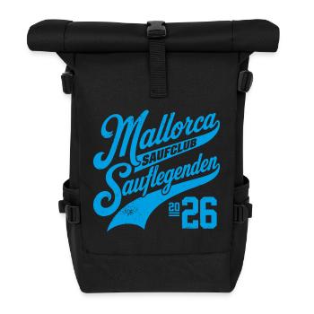 Malle 2026 Mallorca Sauflegenden Saufclub - Rolltop Rucksack - Schwarz - Vorne