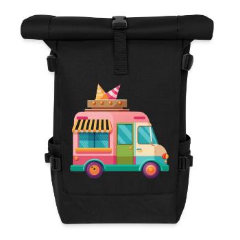 Lolly-Trucks - Rolltop Rucksack - Schwarz - Vorne