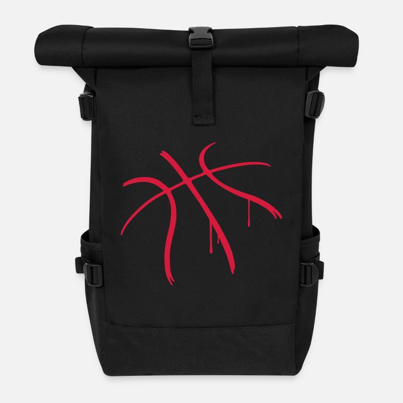 Basketball - Rolltop Rucksack - Schwarz