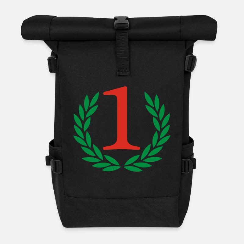 Sieger - Gewinner - Rolltop Rucksack - Schwarz
