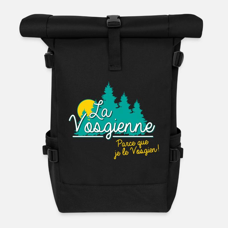 Lorraine Parce que je le Vosgien. - Sac à dos roll top - noir
