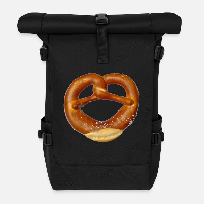 Brezel - Rolltop Rucksack - Schwarz