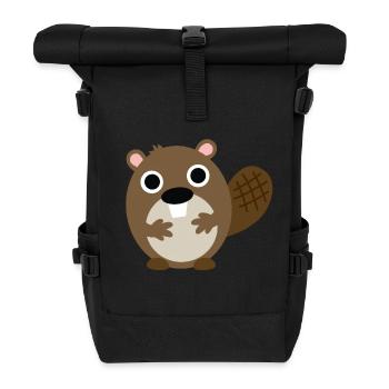 Biber - Rolltop Rucksack - Schwarz - Vorne