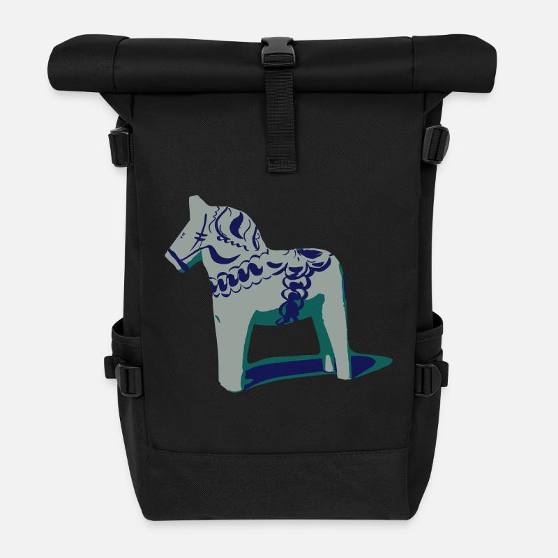 Dalahorse - Rolltop Rucksack - Schwarz
