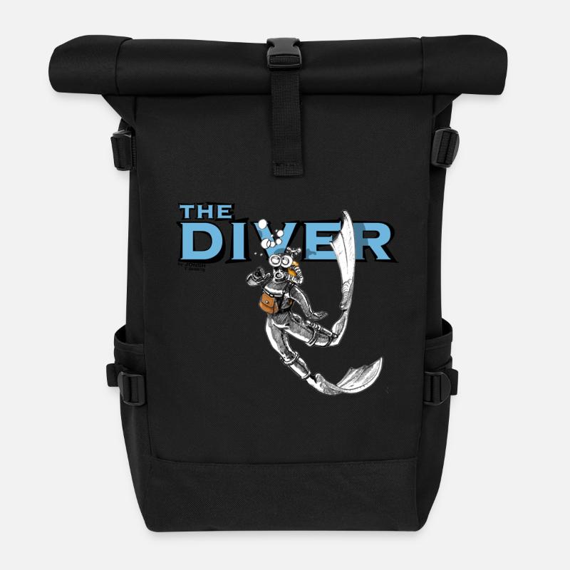 the_diver - Rolltop Rucksack - Schwarz