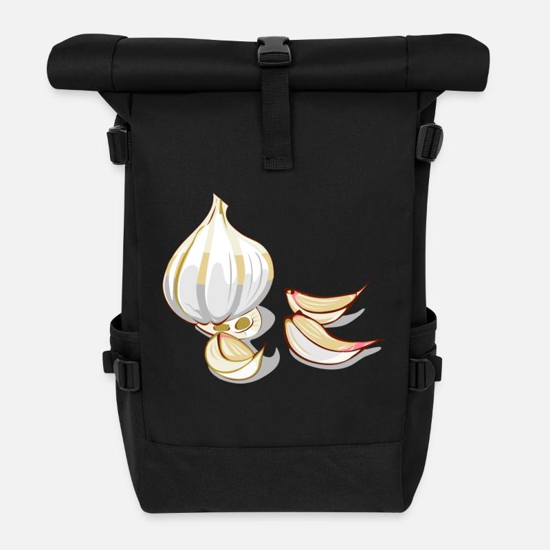 Knoblauch - Rolltop Rucksack - Schwarz