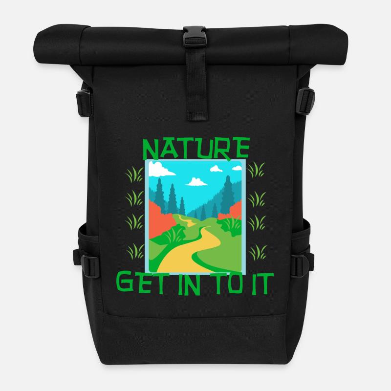 NATURE - Get in to it - Rolltop Rucksack - Schwarz