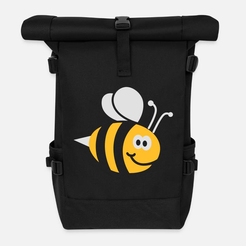 Bienchen 2C - Rolltop Rucksack - Schwarz