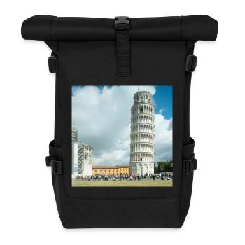 Schiefe Turm von Pisa Toskana - Rolltop Rucksack - Schwarz - Vorne