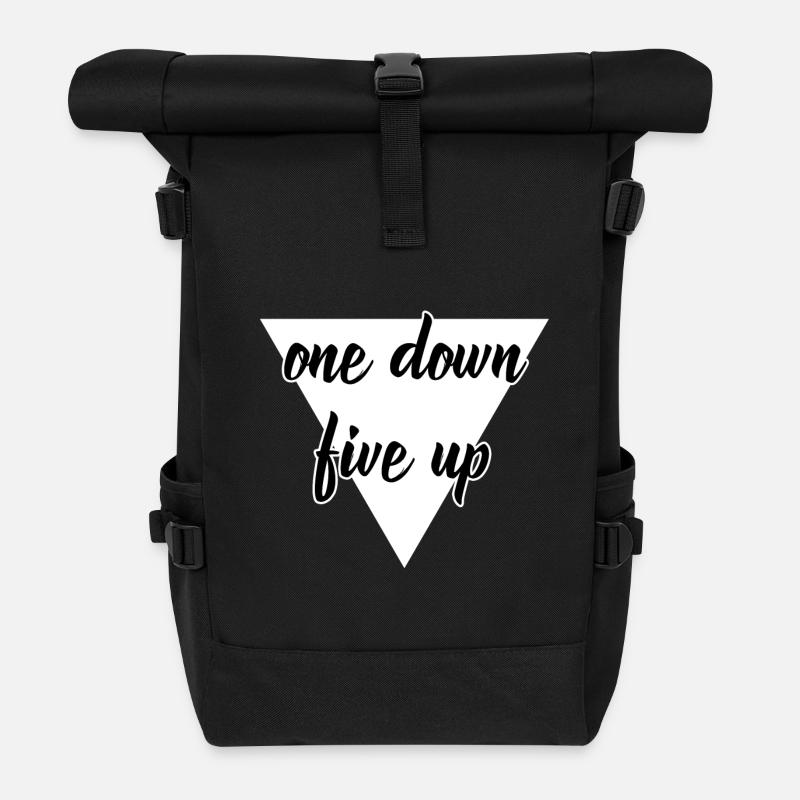 One Down Five Up design white - Rolltop Rucksack - Schwarz