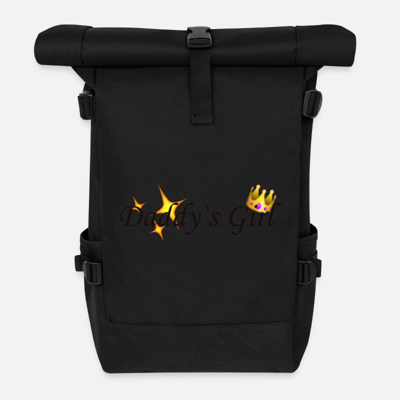 Daddys Girl - Rolltop Rucksack - Schwarz