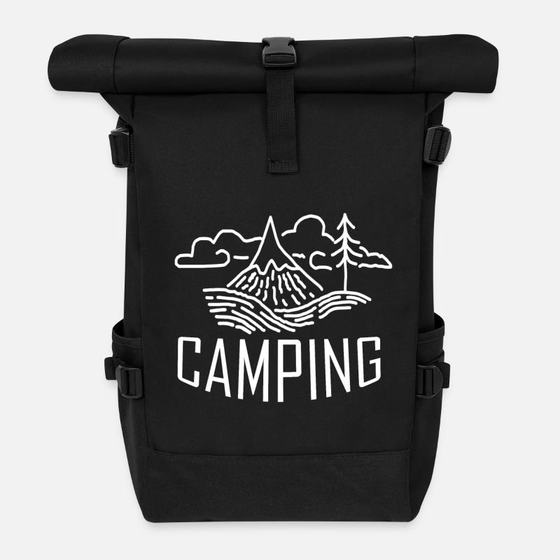 +++Limited Edition+++ Camping Serie 1 - Rolltop Rucksack - Schwarz