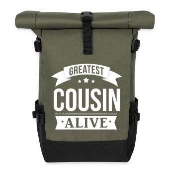 GREATEST COUSIN ALIVE - Roll Top Backpack - olive/black - Front