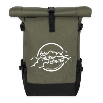 Dampfer dampfen E Zigarette Geschenk Wolke - Rolltop Rucksack - Olive/Schwarz - Vorne