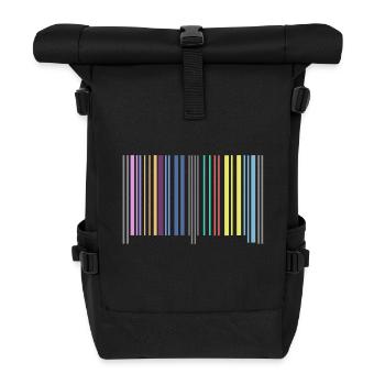 code à barres - Sac à dos roll top - noir - Devant