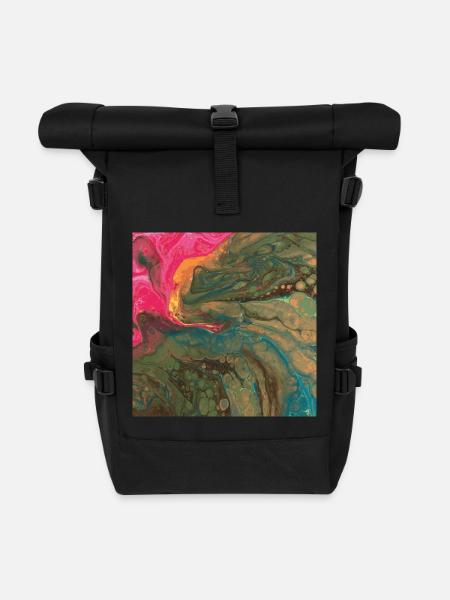 Orchid - Roll Top Backpack - black