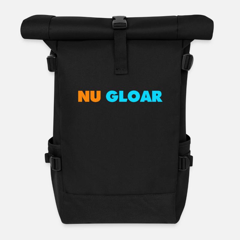 NU GLOAR Sachsen lustig Geschenk Heimat - Rolltop Rucksack - Schwarz