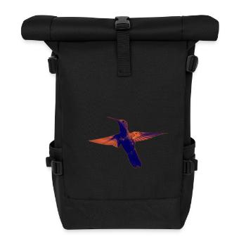 Hummingbird exotique art oiseau nature voler cool - Sac à dos roll top - noir - Devant