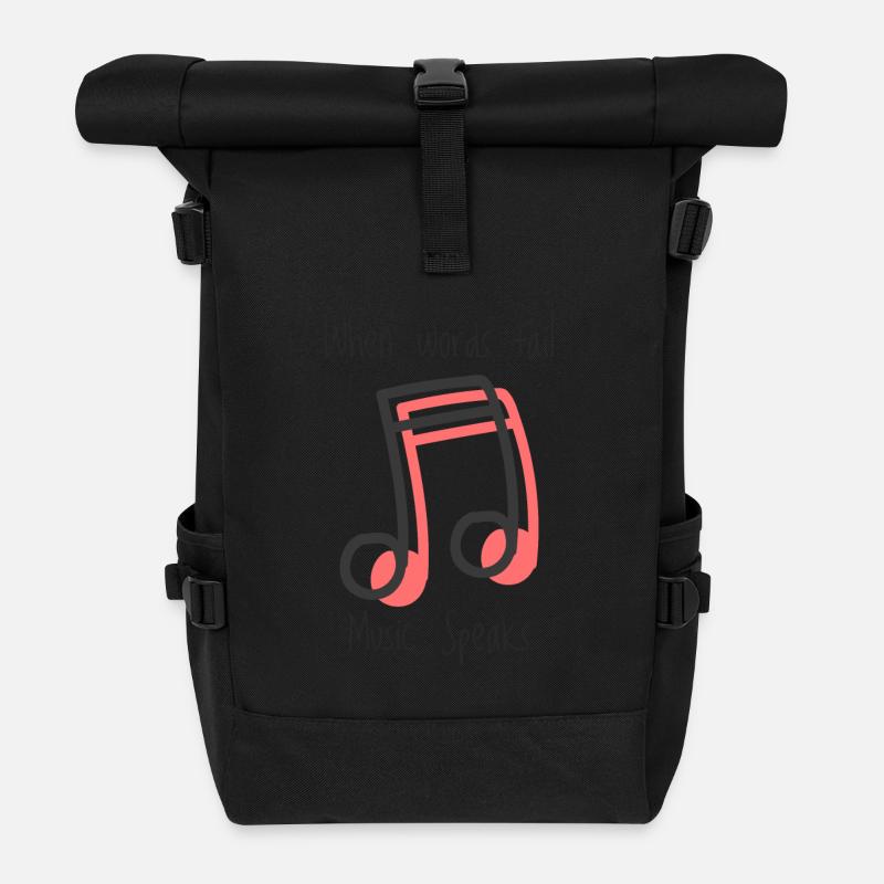 musique - Sac à dos roll top - noir