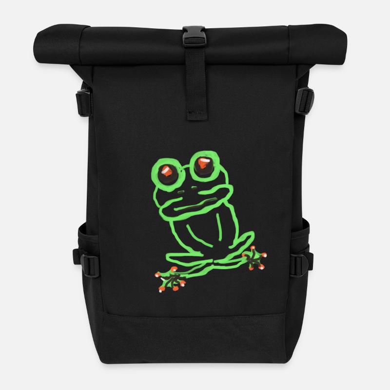 Frosch - Rolltop Rucksack - Schwarz