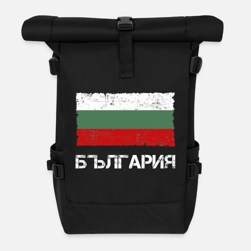 Bulgarie - Sac à dos roll top - noir