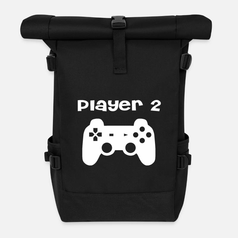 Player 2 - Rolltop Rucksack - Schwarz
