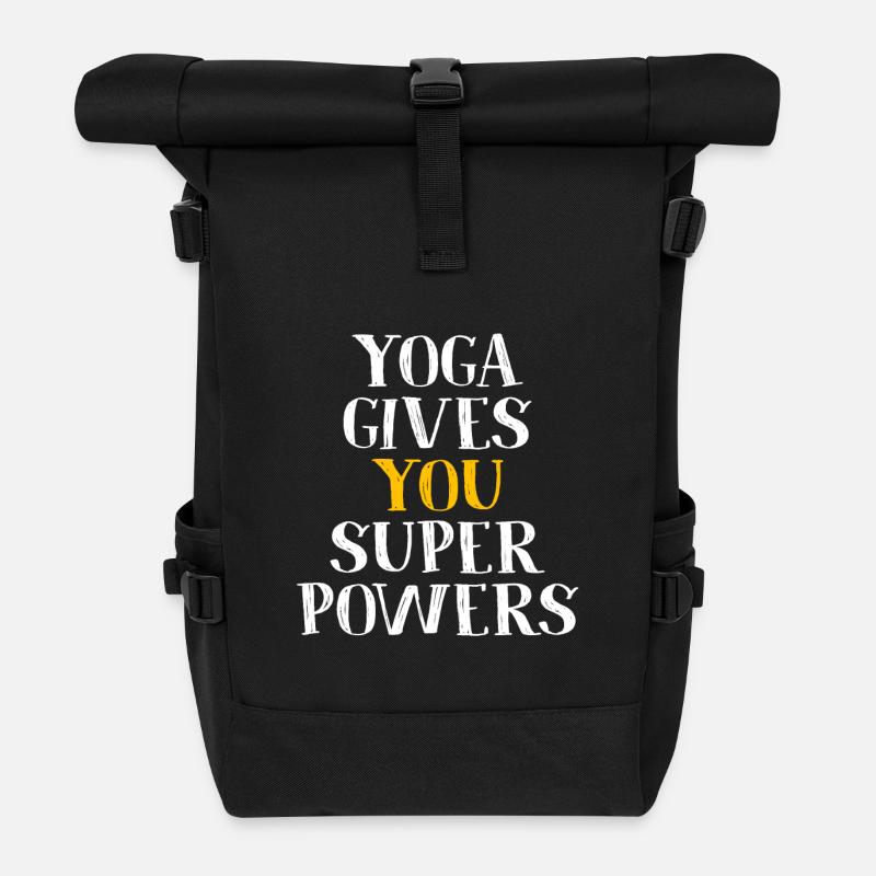 Yoga - Rolltop Rucksack - Schwarz
