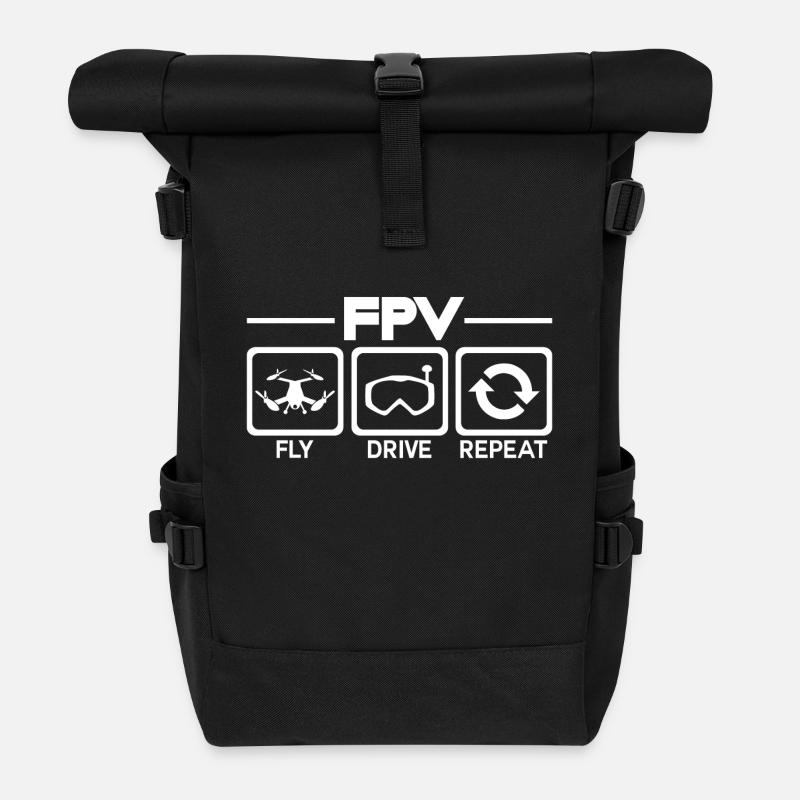 FPV - Roll Top Backpack - black