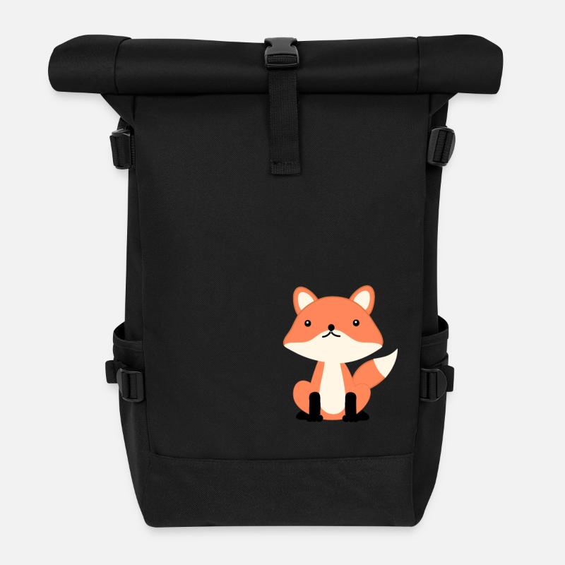 renard - Sac à dos roll top - noir