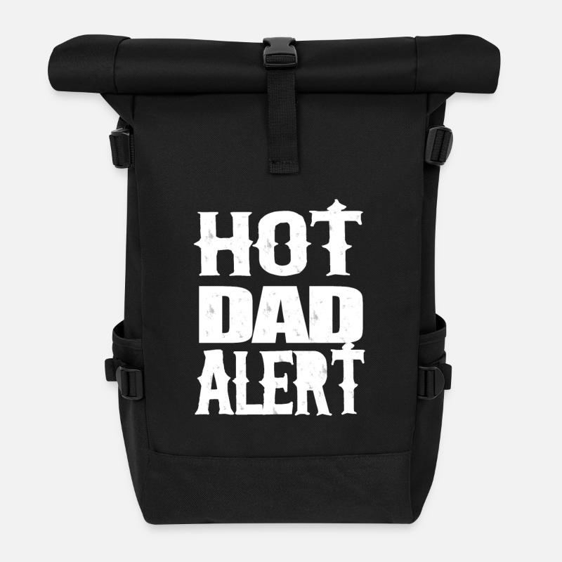 Father's Day dad father - Roll Top Backpack - black