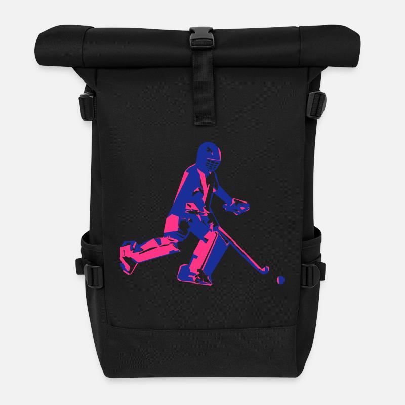 Field hockey goalkeeper - Roll Top Backpack - black