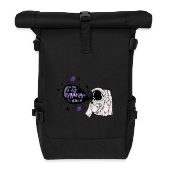 Astronaute star rêve bulle de savon - Sac à dos roll top - noir - Devant