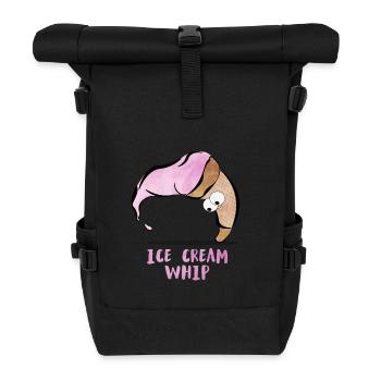 Fouet à la crème glacée - Sac à dos roll top - noir - Devant