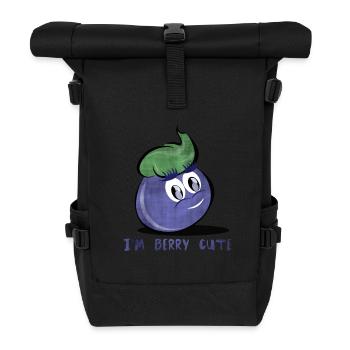 Je suis berry mignonne - Sac à dos roll top - noir - Devant