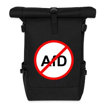 No AfD road sign - Roll Top Backpack - black - Front