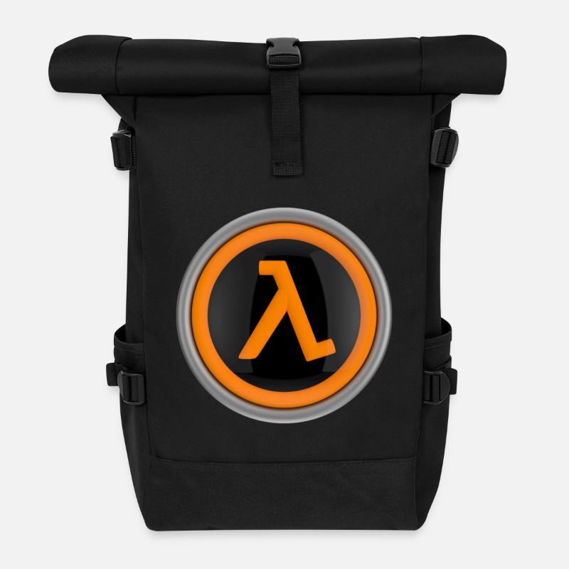 Lambda-Logo - Rolltop Rucksack - Schwarz