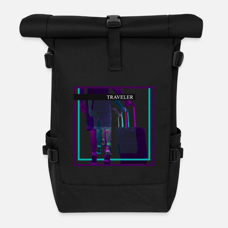 voyageur - Sac à dos roll top - noir