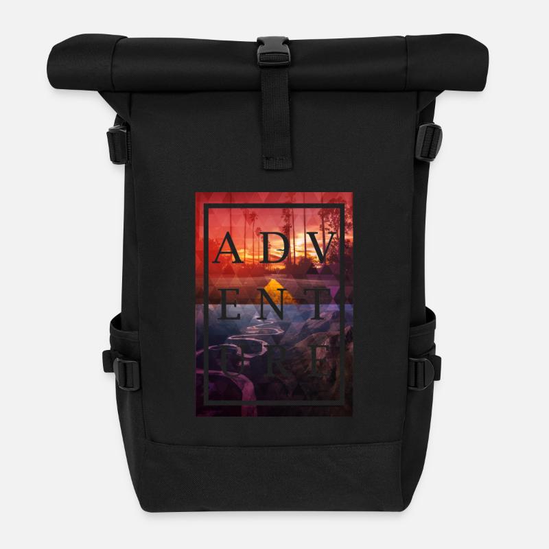 Adventure - Rolltop Rucksack - Schwarz