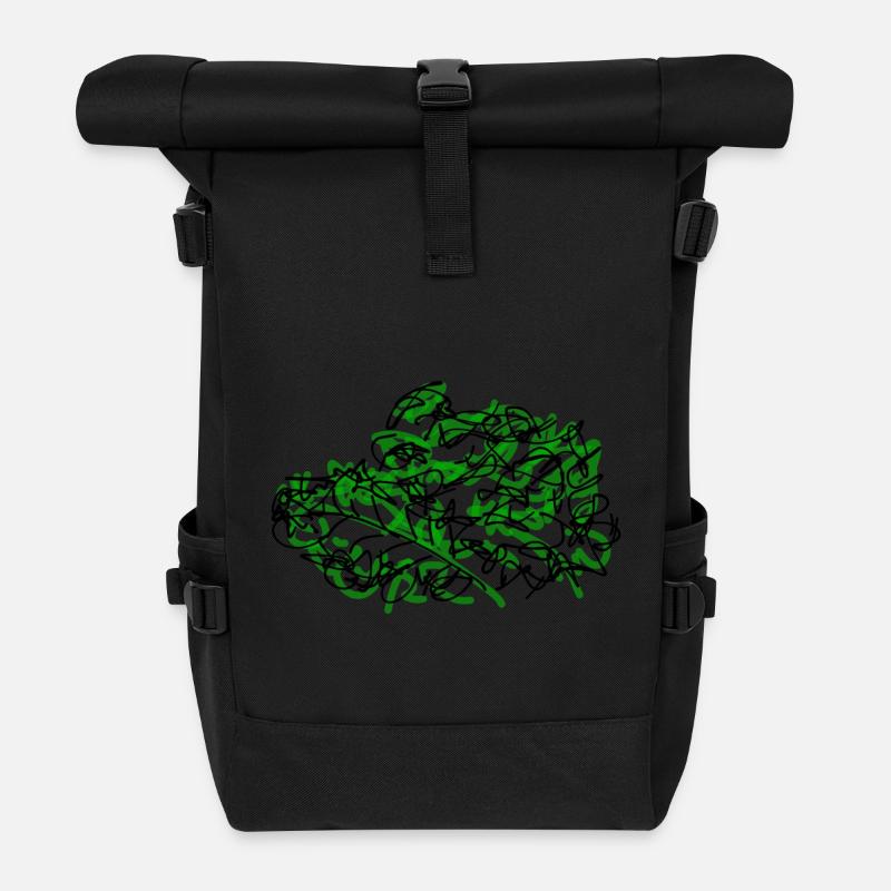 chou frisé - Sac à dos roll top - noir