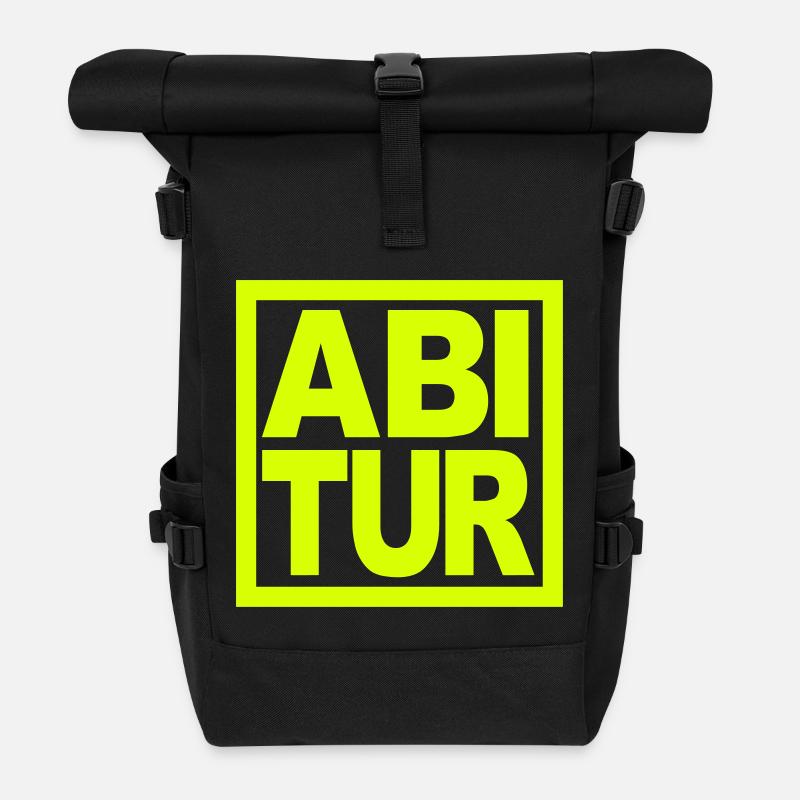 Abitur Abschluss - Rolltop Rucksack - Schwarz