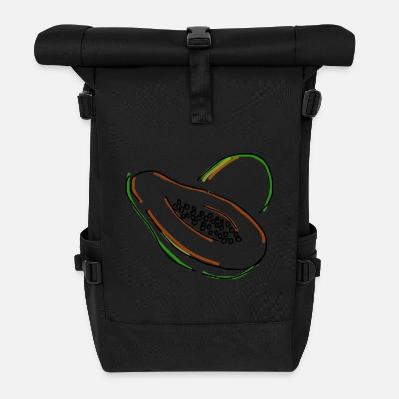 papaye - Sac à dos roll top - noir