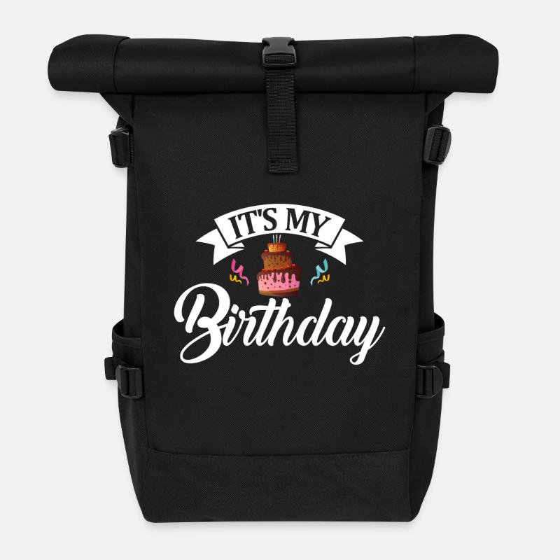 Es ist mein geburtstag - Birthday - Rolltop Rucksack - Schwarz