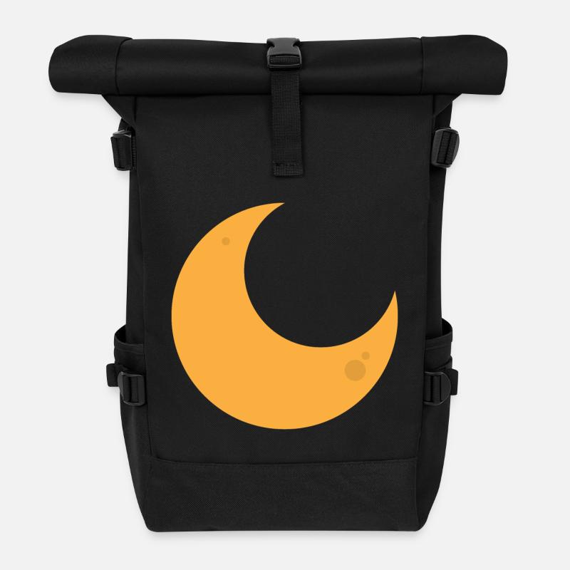 lune - Sac à dos roll top - noir