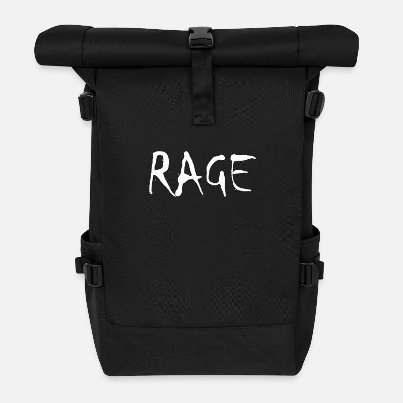 fury - Roll Top Backpack - black