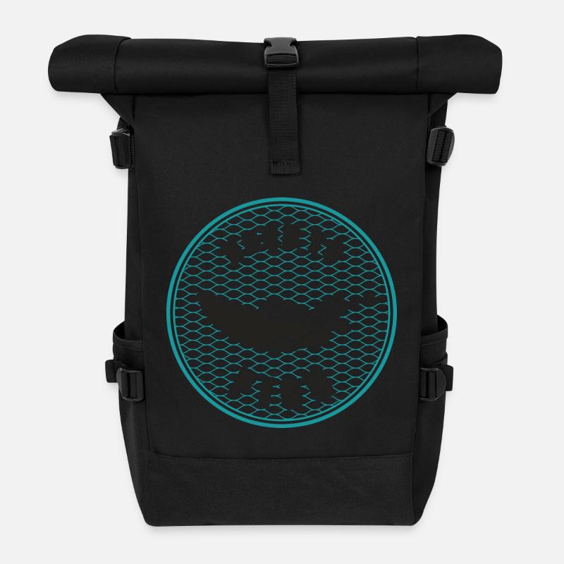 Né pour pêcher - Né pour pêcher - Sac à dos roll top - noir