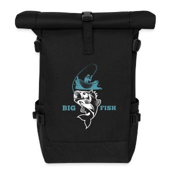 BIG FISH - Roll Top Backpack - black - Front