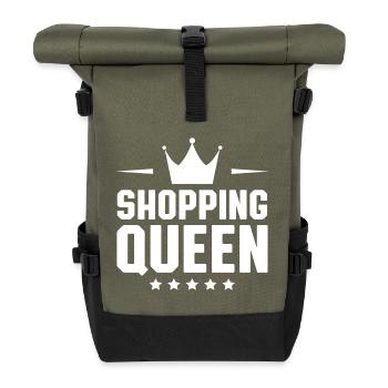 Shopping Queen - Rolltop Rucksack - Olive/Schwarz - Vorne