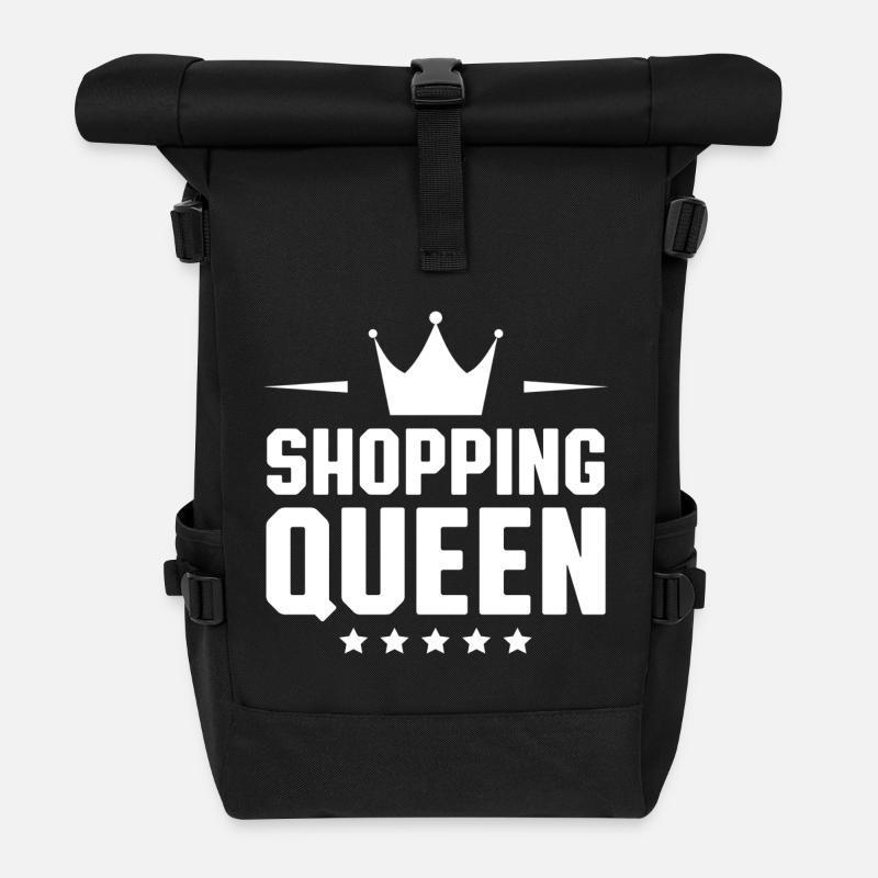 Shopping Queen - Rolltop Rucksack - Schwarz