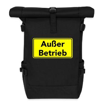 Out of service - Roll Top Backpack - black - Front