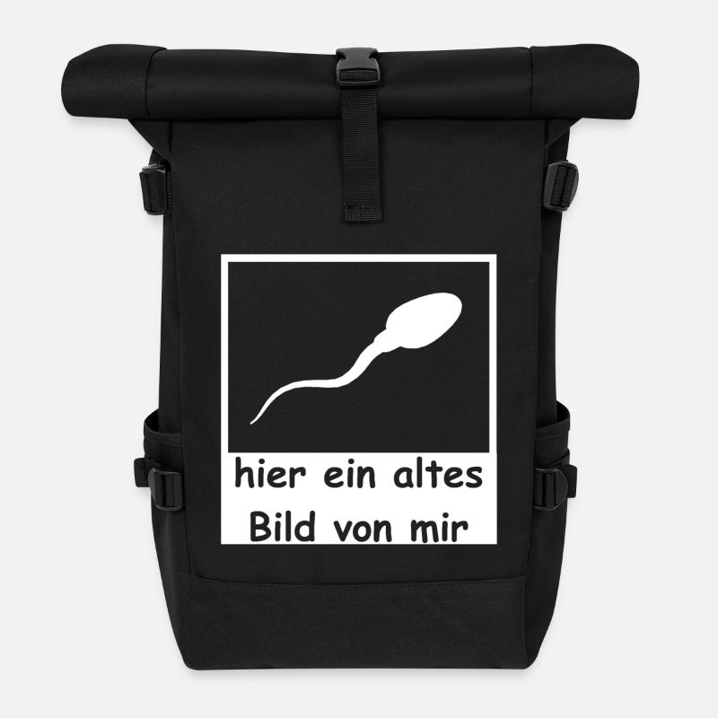 Spermie hier altes Bild von mir lustig witzig - Rolltop Rucksack - Schwarz